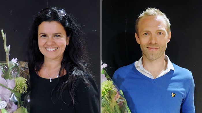 Lärarna Isabella Kronvall, Rudbecksgymnasiet och Anders Österberg Gumaeliusskolan