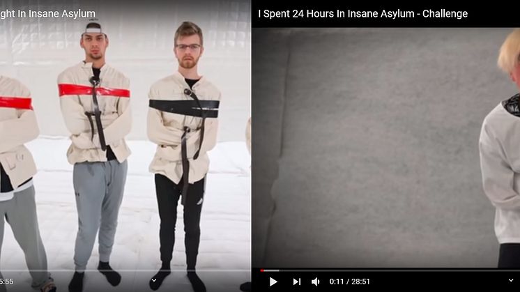 Screen shots of the two videos in question
