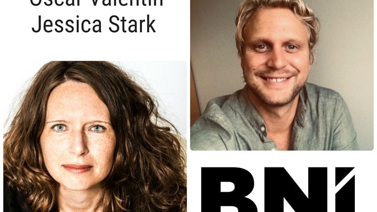 Oscar Valentin och Jessica Stark, ansvariga utbildare för BNI:s starterutbildning