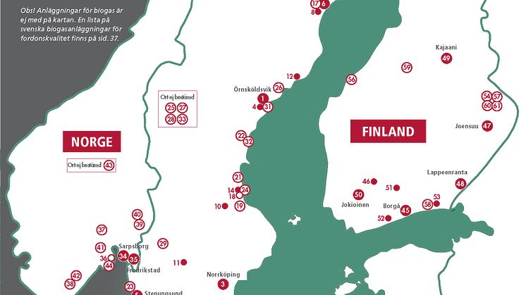 122 anläggningar för produktion av biodrivmedel i Norden