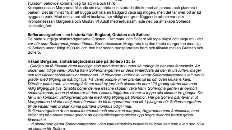 Sofieromargeriten pryder Kronprinsessan Victorias bröllop