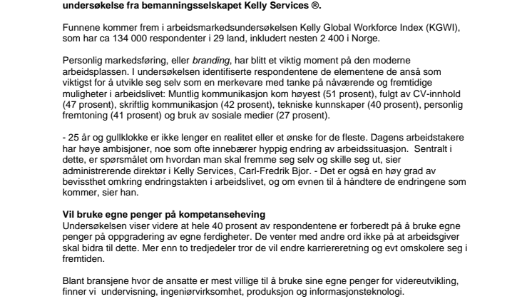 Norske arbeidstakere gjør seg selv til merkevarer