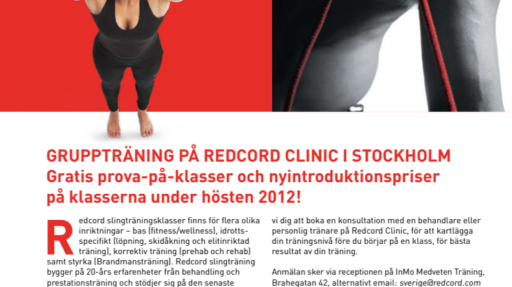 Redcord Clinic Gruppträning