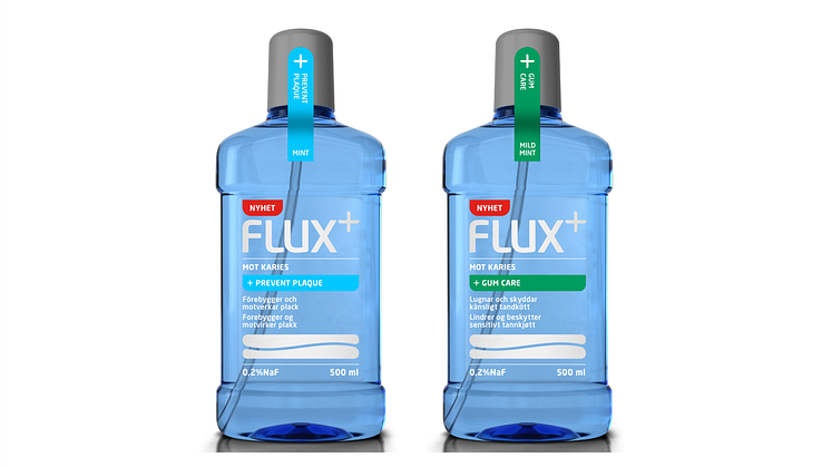 Vill du förebygga plack och lugna känsligt tandkött? Prova nyheterna från Flux+ med extra fördelar 