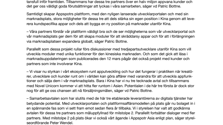 Appspotr AB: Milstolpe 2 avklarad 