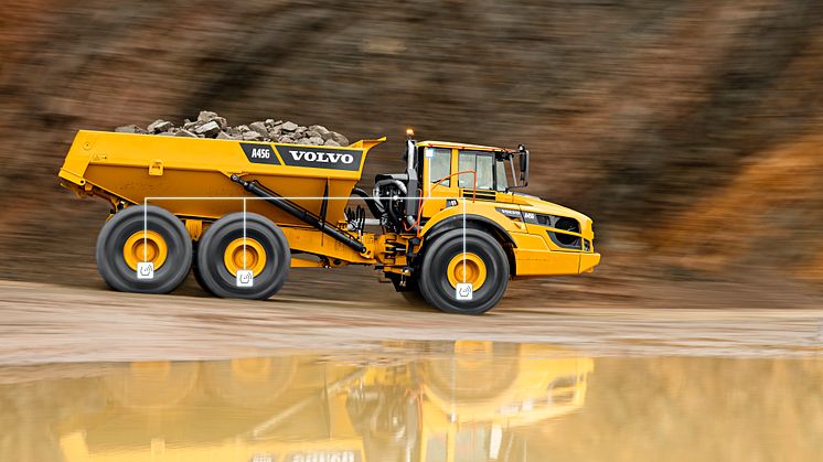 Volvo dumprar - däcktrycksövervakning