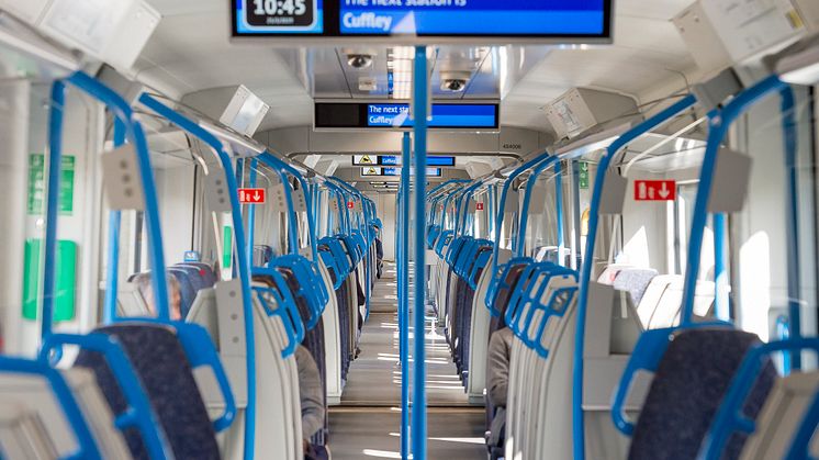 Interior of new Moorgate train2 25.03.19