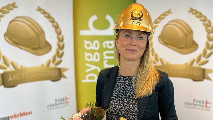 Årets Byggchef 2022, Carolina Detterfelt, avdelningschef JM Entreprenad 