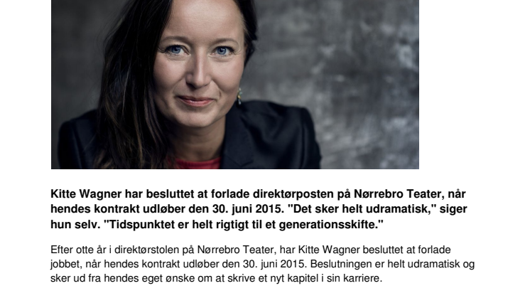 Nørrebro Teater skal have ny direktør