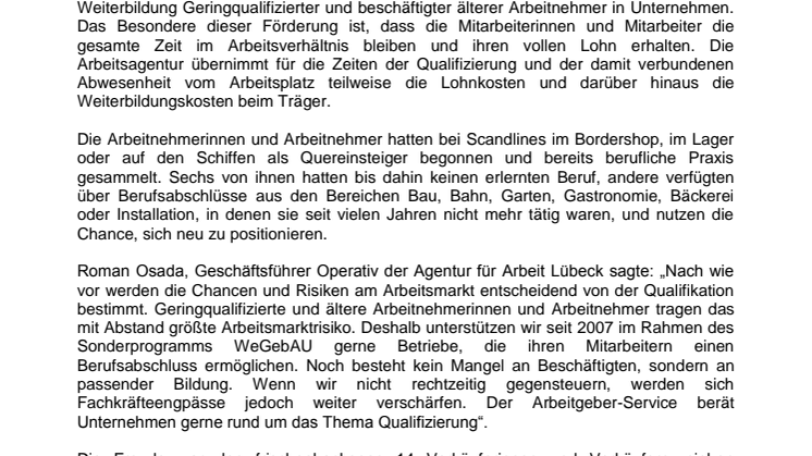 Nachträglicher Berufsabschluss dank WeGebAU