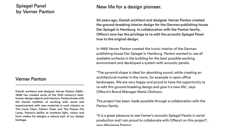 Offecct Press release Spiegel Panel by Verner Panton_EN