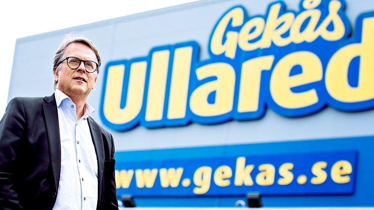 Koncern-vd Jan Wallberg utanför varuhuset Gekås Ullared. Foto Josefine Bergqvist.