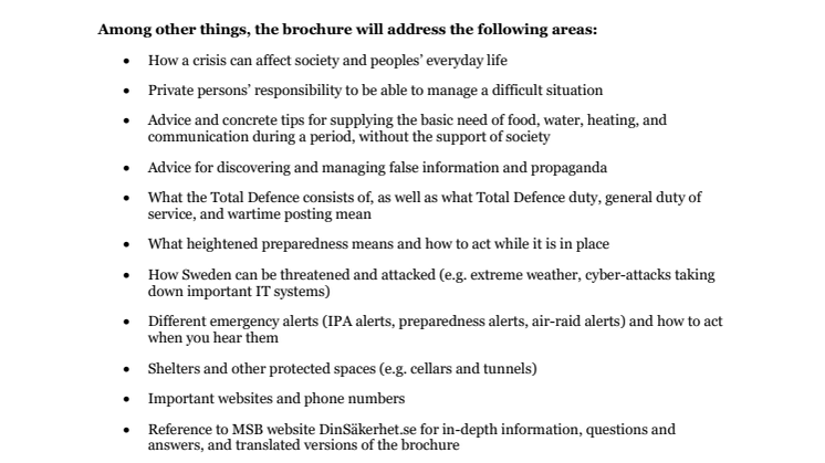 Facts about the brochure If Crisis or War Comes 