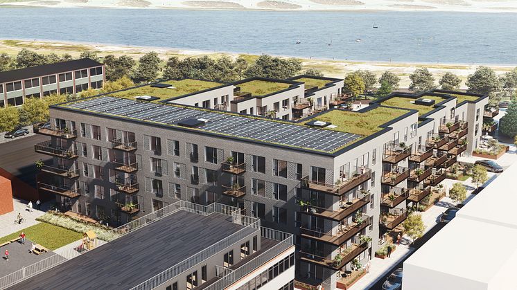 AG Gruppen opfører 76 nye, moderne og meget forskellige bylejligheder samt 2 erhvervslokaler i stueetagen lige overfor Amager Strandpark