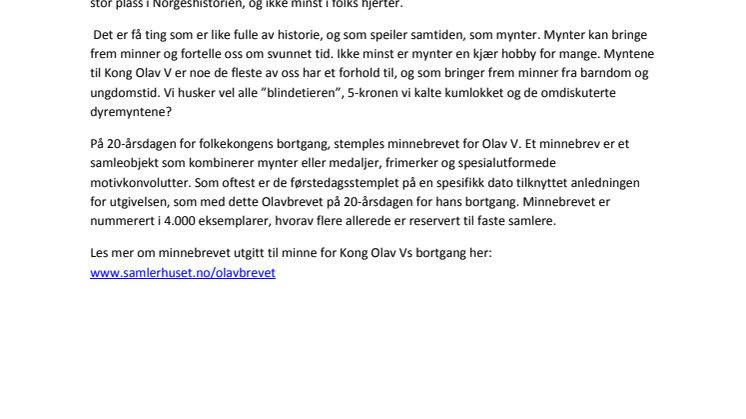 Olav V minnes på 20-årsdagen for sin bortgang 