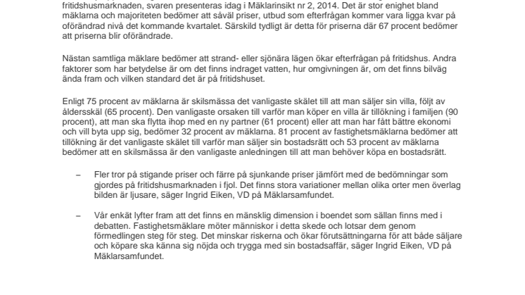 Ändrade familjeförhållanden bakom jakt på ny bostad  - tillökning och skilsmässa i topp