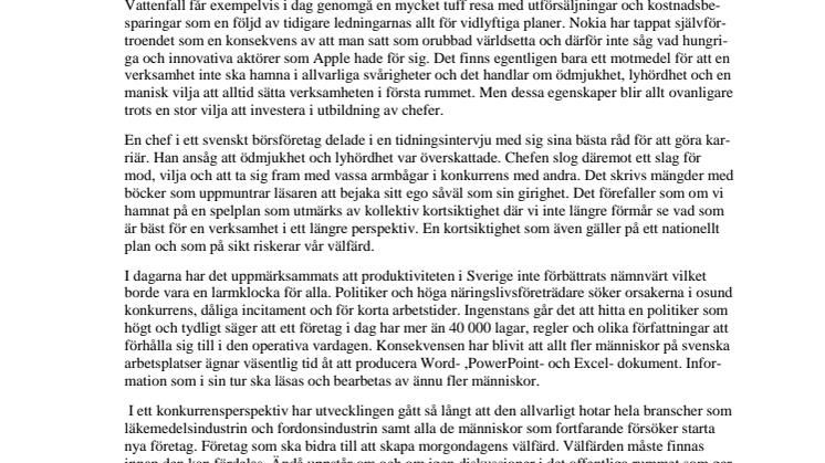 Vattenfall och Nokia utan värdeskapande kompass