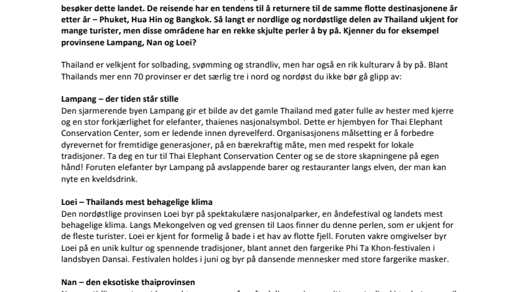 Oppdag de skjulte perlene i Nord- og Nordøst-Thailand