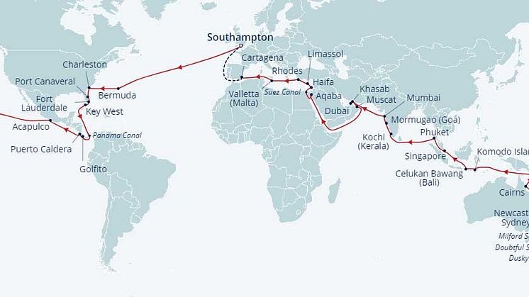 2024 world cruise itinerary