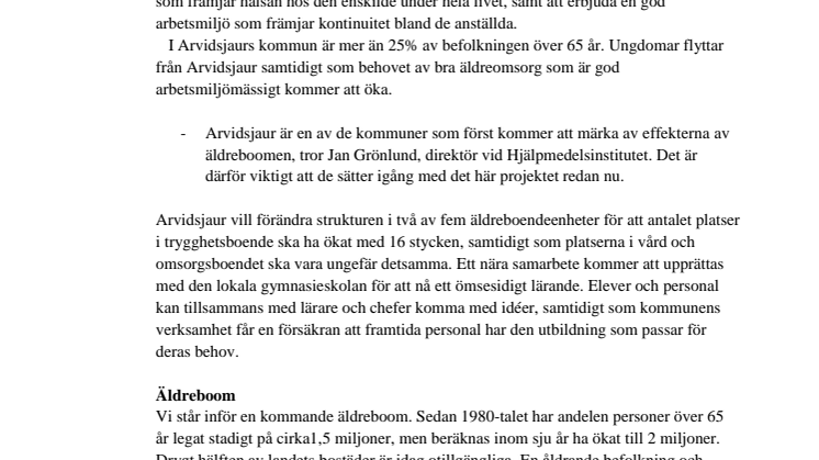 Hälsofrämjande boende och satsningar på samer i Arvidsjaur