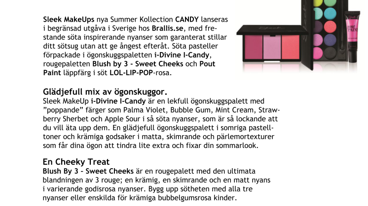 Ögongodis från Sleek Makeup