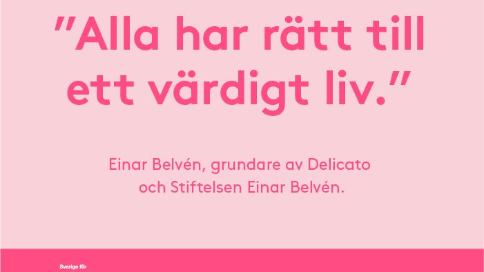 Delicato och stiftelsen Einar Belvén fördubblar sitt engagemang och skänker två miljoner kronor till Sverige för UNHCR