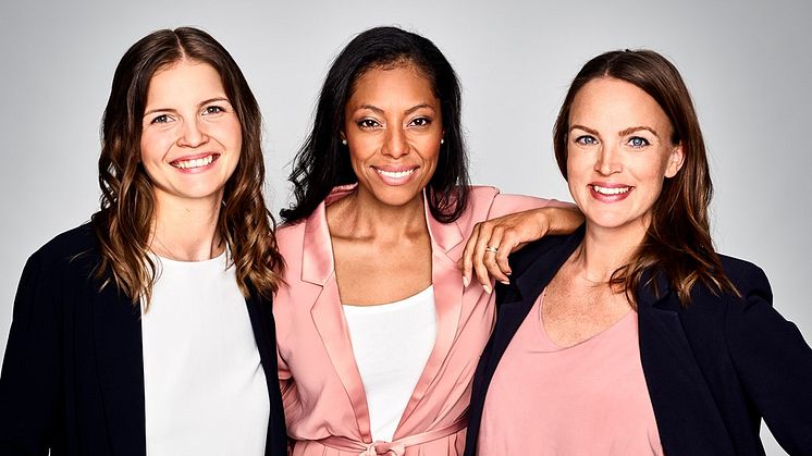 Julia Sporre, CTO, Claudia Gård, VD och Ulrika Lilja, COO. Foto Simon Hellsten 