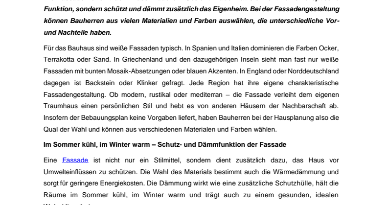 Klinker oder Putz – welches ist die beste Fassade für mein Massivhaus?