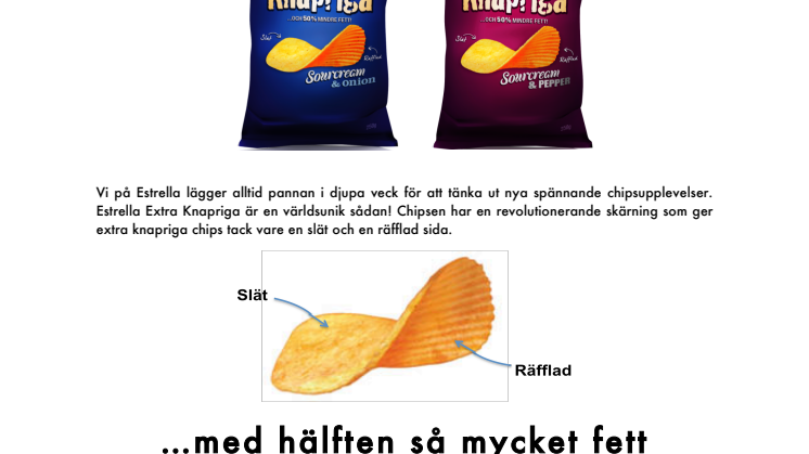 Dubbelt så knapriga chips med hälften så mycket fett