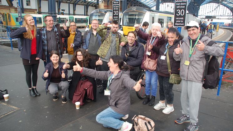 Group in Brighton railway station