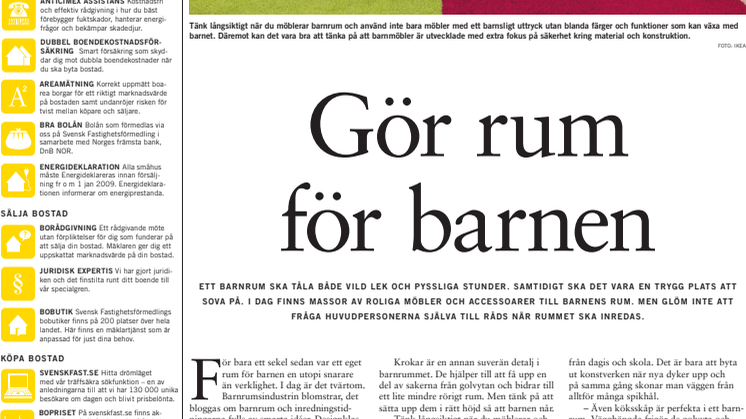 Inspiration: Barnrum, första sidan