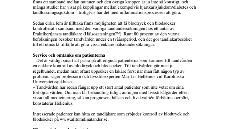 Alla hjärtans dag; Tandläkaren kan hjälpa dig till bättre allmänhälsa 