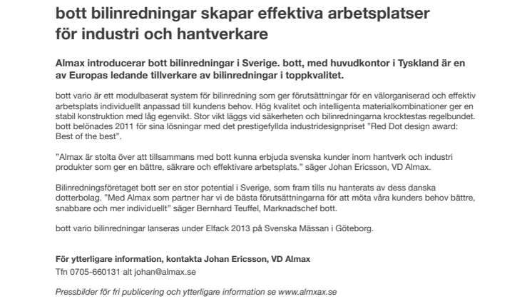 bott bilinredningar skapar effektiva arbetsplatser för industri och hantverkare