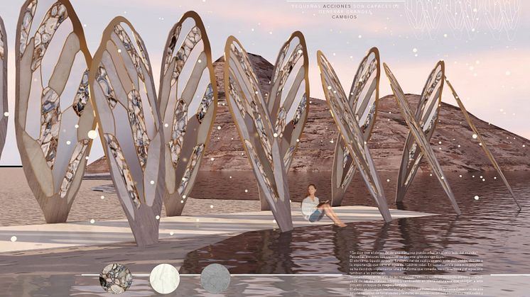 ett av vinnande bidragen i arkitekturkatergorin "The butterfly effect"