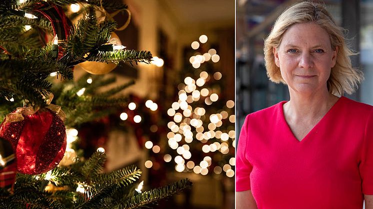Magdalena Andersson (S) är för andra året i rad den partiledare som svenskarna helst vill fira jul med. 