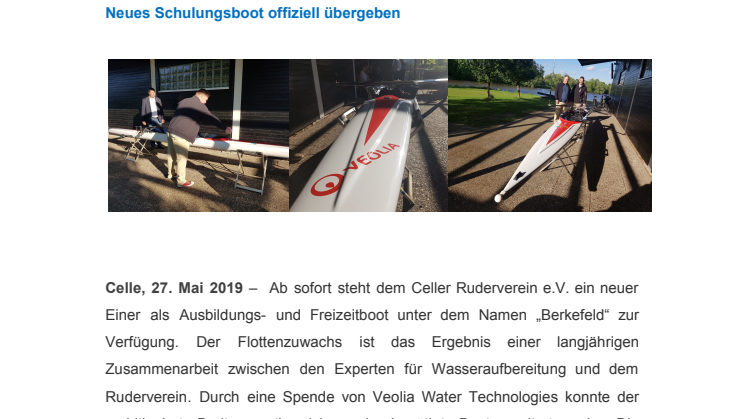 Celler Ruderverein geht jetzt mit „Berkefeld“ auf Kurs