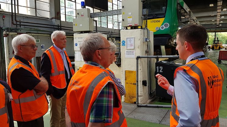 Stakeholders on a tour of Tyseley Depot