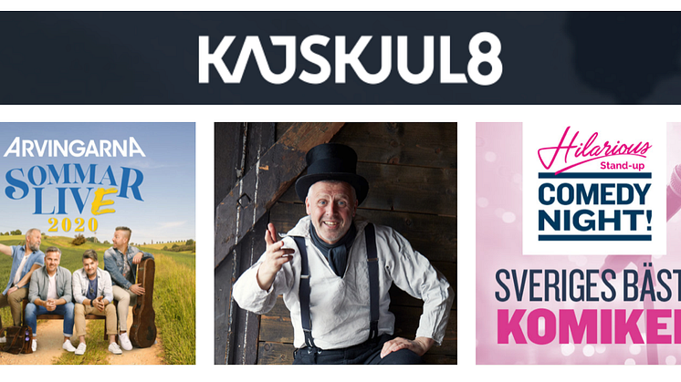Sensommarkvällar på Kajskjul 8 med Arvingarna, Hilarious Stand-up: Andersson/Unge/Berggren och Quiz Pipistrello!