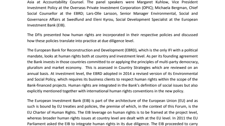 Development Finance Institutions and the Operationalization of the Guiding Principles