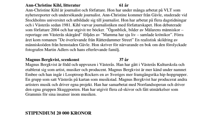 Kulturstipendiater 