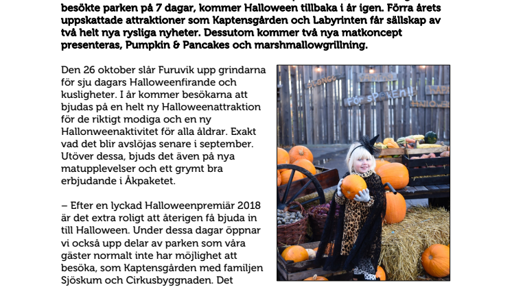 Halloween på Furuvik är tillbaka