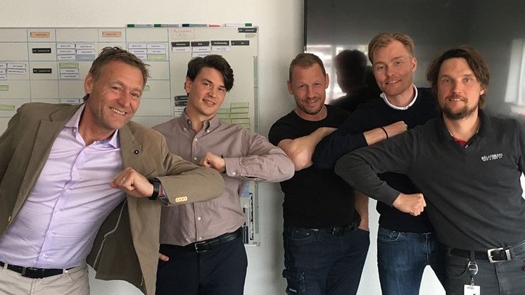 Mikael Karlsson, Martin Jacobsson, Niclas Proos, Daniel Svensson och Fredrik Johansson
