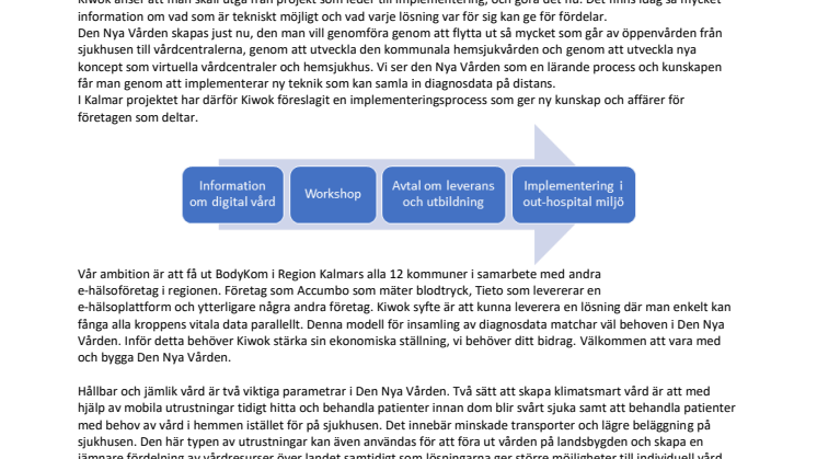 Kiwok investerarbrev mars 2019