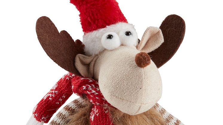 Rensdyr JULKLAPP H28cm grå (60,- DKK)