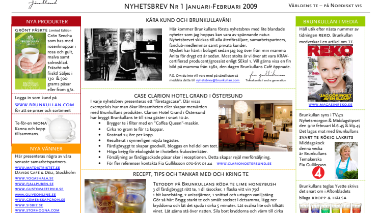 NYHETSBREV Januari-Februari 2009