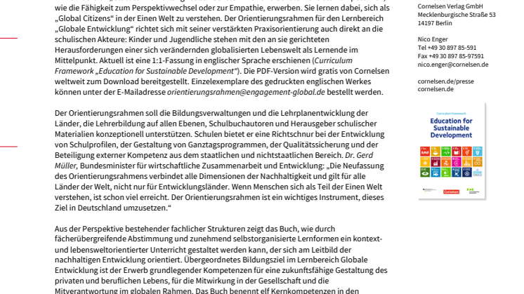 Orientierungsrahmen des Lernbereichs „Globale Entwicklung“ auf Englisch erschienen