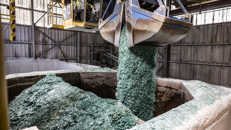 Levering af genbrugsglas hos Saint Gobain Glass