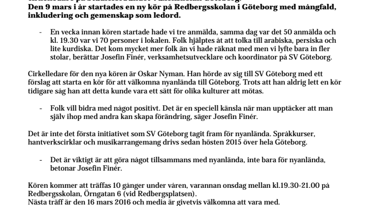 Integrera med sång