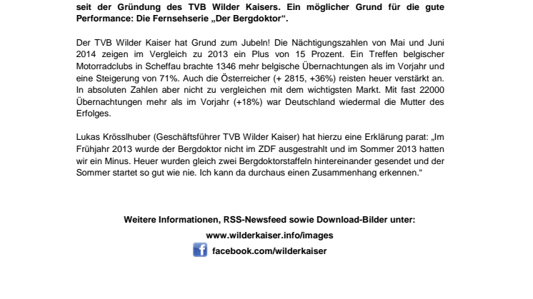 Bergdoktor verleiht dem Sommerstart Flügel