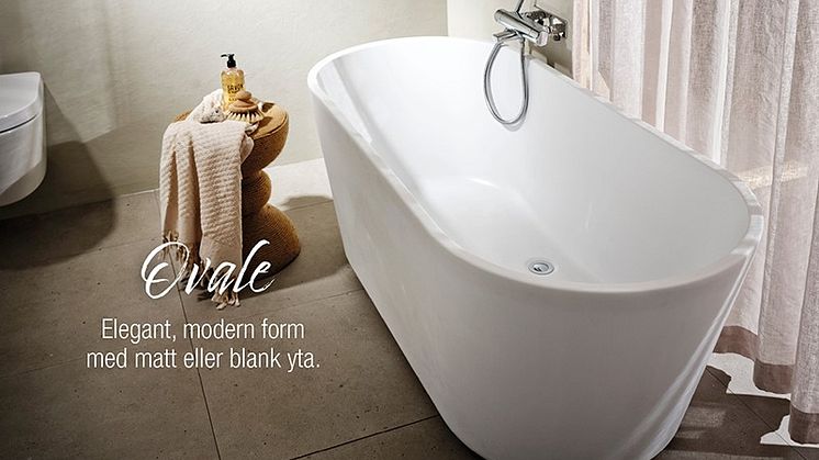 Ovale badkar – elegant och modernt. 
